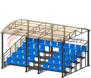 Купить Трибуна для зрителей 5 рядов на 42 места с навесом и перилами в Самаре 