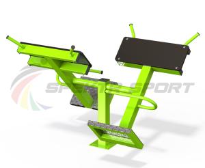 Купить Уличный тренажер сдвоенный для разгибательных мышц спины и больших ягодичных мышц в Самаре 