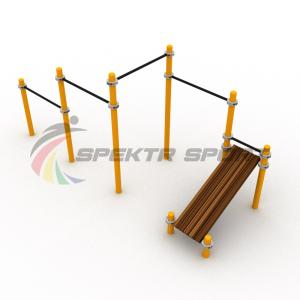 Купить Каскад турников со скамьей для пресса Воркаут SP WRK-12_76mm в Самаре 