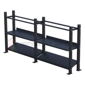 Купить Модульный стеллаж для гантелей, гирь и медболов 2580х430х1200 (2 секции) в Самаре 
