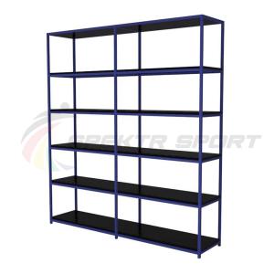 Купить Стеллаж для спортивного инвентаря односторонний двойной (полки фанера) в Самаре 