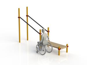 Купить Брусья параворкаут в подъем со скамьей WRK-D14_76mm в Самаре 