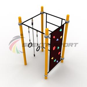 Купить Детский воркаут комплекс с канатом, кольцами, скалодромом и шведской стенкой в Самаре 