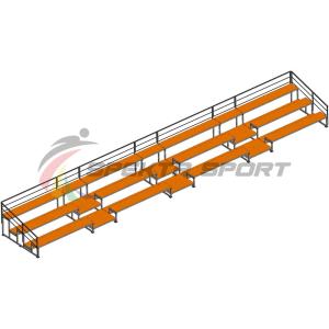 Купить Трибуна для зрителей 3 ряда на 66 мест с перилами в Самаре 