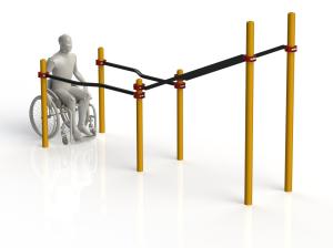 Купить Брусья двойные в подъем с подъездом для колясочников WRK-D11_76mm в Самаре 