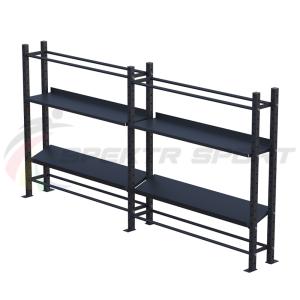 Купить Модульный стеллаж для гантелей, гирь и медболов 3780х430х1950 (2 секции) в Самаре 
