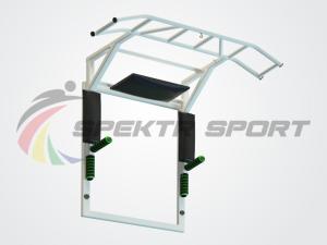 Купить Турник-брусья-пресс на раме Прометей цельносварной с доп. хватами цв. белый в Самаре 