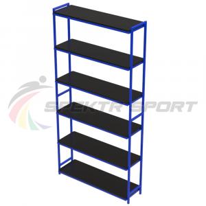 Купить Стеллаж для спортивного инвентаря 6 полок (полки фанера) разборный в Самаре 