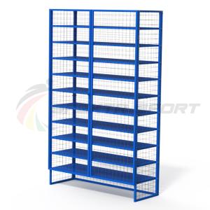 Купить Стеллаж для хранения инвентаря закрытый 1240х440х2000 (разборный) 11 полок в Самаре 