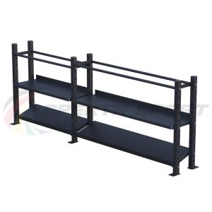 Купить Модульный стеллаж для гантелей, гирь и медболов 3180х430х1200 (2 секции) в Самаре 
