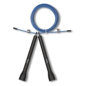 Купить Скакалка высокооборотная Кроссфит стальной шнур в оплетке 2.7 м сине-чёрная в Самаре 