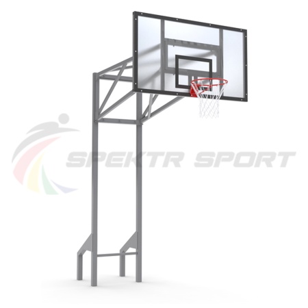 Купить Стойка баскетбольная уличная усиленная со щитом из оргстекла, кольцом и сеткой SP D 413 в Самаре 