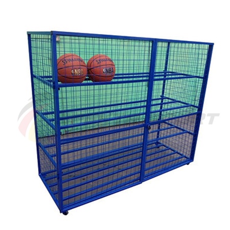 Купить Стеллаж для хранения мячей и инвентаря передвижной металлический (сетка) Цельносварной в Самаре 